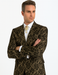 Rossi Man LEO RM1901 – Gold & Black Designer Tuxedo for Men | Slim Fit