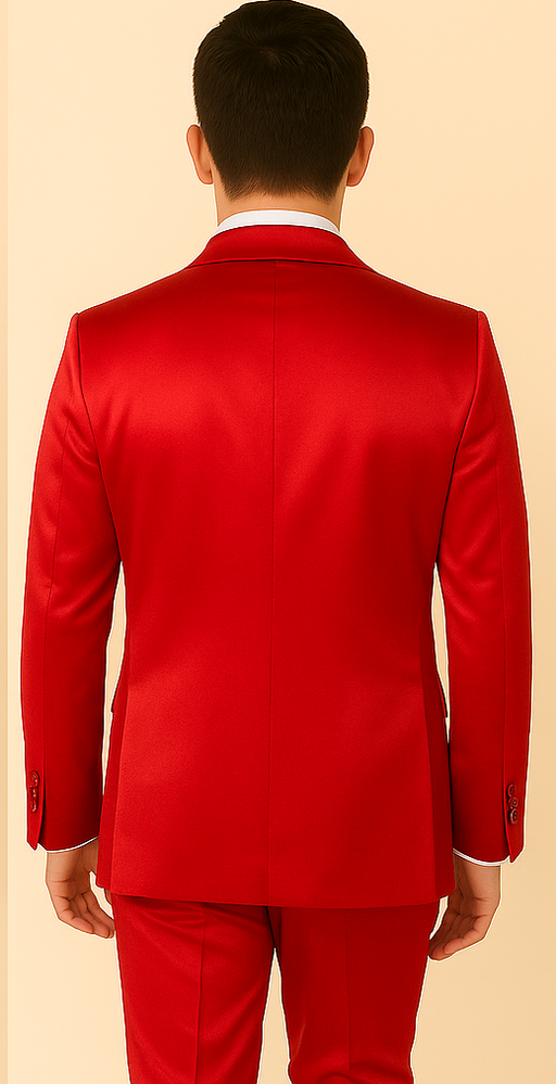 Rossi Man LEO RM1621 – Red Slim Fit 3-Piece Designer Suit for Men
