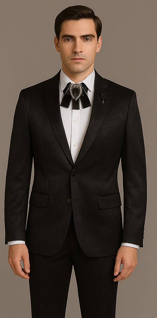 Rossi Man Leo RM1907 – Men's Modern Slim Fit 2-Piece Suit | Stylish Formal