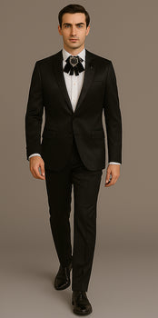 Rossi Man Leo RM1907 – Men's Modern Slim Fit 2-Piece Suit | Stylish Formal