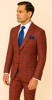 Rossi Man Max RM1842 – Slim Fit 3-Piece Formal Suit for Men