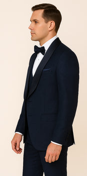 Rossi Man RM1252 – Men's 3-Piece Smoking Style Tuxedo for Elegant Evenings