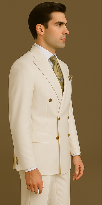 Rossi Man Milano RM1770 – Men's Modern Slim Fit 3-Piece Suit | Formal