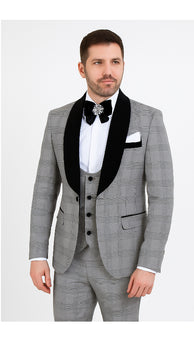 Rossi Man RM1295 – Classic 3-Piece Smoking Tuxedo for Men