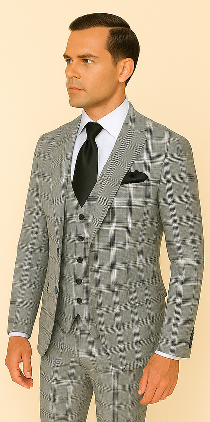 Rossi Man Tom RM1855 – Elegant Men's Tailored Suit for Formal Occasions Modern Fit