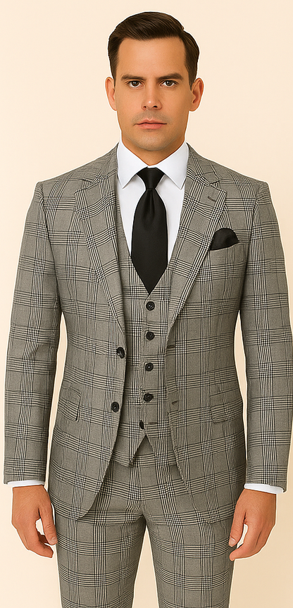 Rossi Man Tom RM1855 – Elegant Men's Tailored Suit for Formal Occasions Modern Fit
