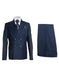 Rossiman Blue Men's Suit Double Breasted Slim Fit