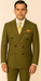 Rossiman Suit – Sage Green & Burnt Orange Windowpane Plaid Double-Breasted Suit