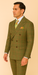 Rossiman Suit – Sage Green & Burnt Orange Windowpane Plaid Double-Breasted Suit