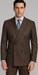 Rossiman Brown & Blue Vintage Glen Plaid Suit with Windowpane Pattern