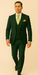 Rossiman Hunter Green Slim Fit Men's Suit – 3-Piece Vested Set with Flat Front Trousers