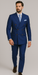 Rossiman Men's Slim Fit Royal Blue Suit – Double-Breasted Elegance