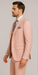Rossiman Men's Slim Fit Pink Suit – Elegant Double-Breasted Vest & Tailored Flat Front Pants