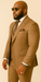 Rossiman Men’s Tan Suit – Gold Buttons & Double-Breasted Vest Elegance