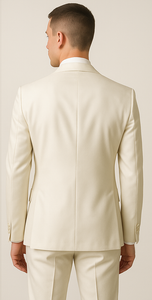 Rossiman Men’s Royal Blue Glossy Sateen Suit – Bold & Refined Look