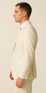 Rossiman Men’s Royal Blue Glossy Sateen Suit – Bold & Refined Look