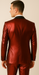 Rossiman Men’s Red Sateen Suit – Glossy Finish Bold Formalwear