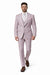 Rossiman Sharkskin Gray Plaid Suit – Double-Breasted Windowpane Suit for Men