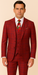 Rossiman Suit – Red & Blue Plaid Windowpane Double-Breasted Suit for Men