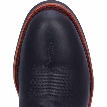 Dan Post Mens Albuquerque 12 Round Toe Black Leather Cowboy Boot - Image 6