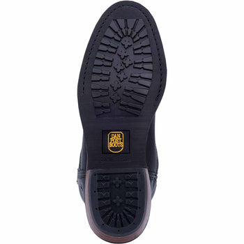 Dan Post Mens Albuquerque 12 Round Toe Black Leather Cowboy Boot - Image 5