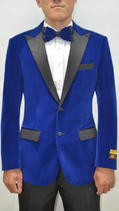 Royal ~ Black Mens Big and Tall Velvet Blazer - Velvet Sport Coat