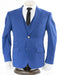 Royal Blue 3-Piece Slim-Fit Suit with Gold Buttons