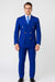 Mens Royal Blue Double-Breasted Suit with Gold Buttons – Slim Fit Formal 2-Piece Set