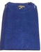 Royal Blue Shiny Long Sleeve Mock Neck Shirt For Men