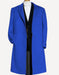 Men's Dress Coat Soft Finest Grade Royal Blue Overcoat ~ Long Men's Dress Topcoat -  Winter coat