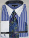 Royal Blue Stripe Colorful Men's Dress Shirt - Striped Dress Shirt - Mens Pinstripe Dress Shirt