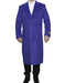 Men's Dress Coat Full Length Wool Dress Top Coat / Overcoat in Royal Blue
