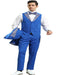 Royal and White Prom Tuxedo - Perfect Wedding Suit Vested rhinestone Lapelled