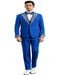 Royal and White Prom Tuxedo - Perfect Wedding Suit Vested rhinestone Lapelled