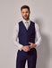 Mens Linen Suit For Beach Wedding - Summer  Suit in Royal Blue Herringbone