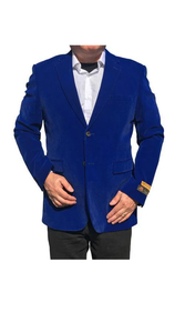 Royal Blue Velvet ~ Velour Blazer ~ Sport Coat velour Men's blazer Jacket Available
