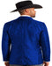 Mens Western Blazer Paisley Pattern Cowboy Tuxedo Royal Jacket