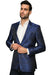 Cheap Priced Casual Royal Blue Blazer Pattenred Jacket For Men'S