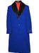 Royal Blue 3 Button Wool Ankle length Overcoat ~ Long men's Dress Topcoat - Winter coat 95% Wool Fabric