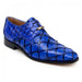 Belvedere Men's Royal Blue Pirarucu Dress Shoes Renzo