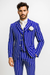 Pinstripe Zoot Suit - Royal Blue and White Pinstripe Gangster Suit - 1920s Suits