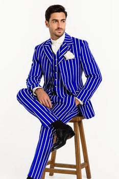 Royal Blue and White Pinstripe