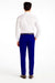 Soft cotton Stage Party classic flat-front Regular Rise Slacks - Royal Blue pants