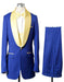 Blue Prom Suit For Men - Blue Homecoming Tuxedo  With Vest Royal