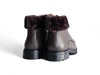 Rugged Leather Boot with Faux Shearling
