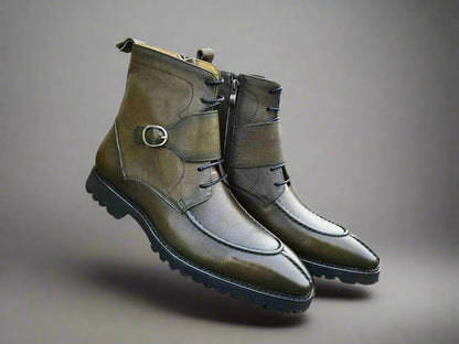 Carrucci Rugged Split Toe Lace-up Boot