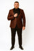 Mens Rust Copper Brick Color Paisley Tuxedo Jacket  Dinner and Wedding Blazer With Black Pants Matching Bowtie
