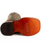 Men's Ferrini Caiman Crocodile Print Boots Handcrafted Rust