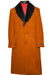 Rust 3 Button Wool Ankle length Overcoat ~ Long men's Dress Topcoat - Winter coat 95% Wool Fabric