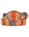 Cinto De Avestruz - Cinto Vaquero Rustic Original Ostrich Leg Skin Western Style Belt Cognac